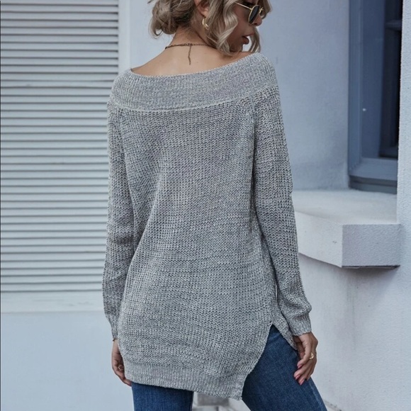 V Neck Sweater Top-khaki - Picture 6 of 16
